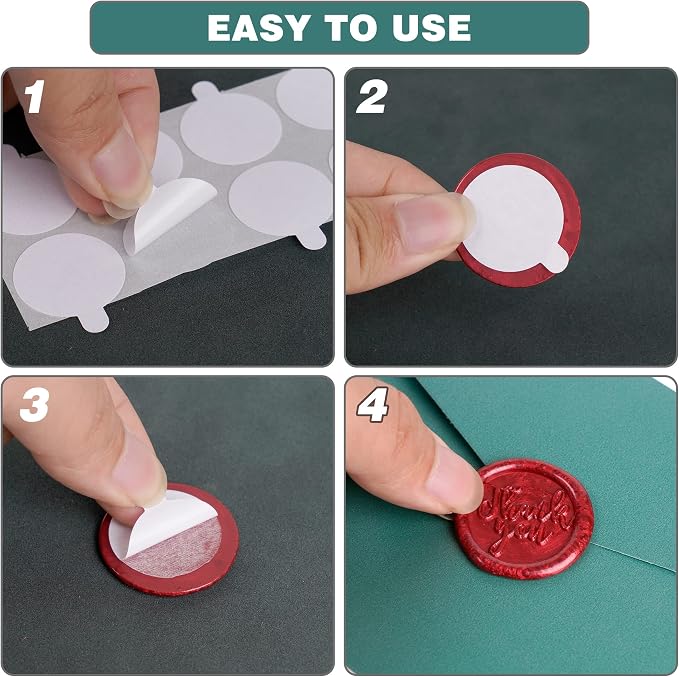 Double Sided Adhesive Dots for Wax Seal, 312 Pieces 1 Inch Stickers Round - Image 4