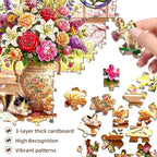 Cozy Floral Retreat Puzzles for Adults 1000 Pieces, Challenging Jigsaw Puzzles - Image 3