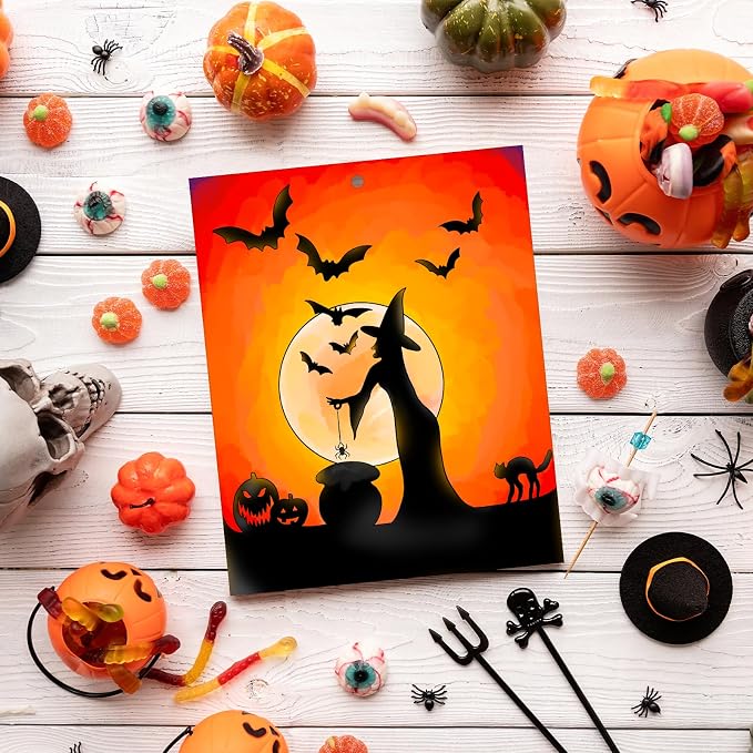 COCHIE 10PCS Large Halloween Unfinished Wood Crafts to Paint - Image 7