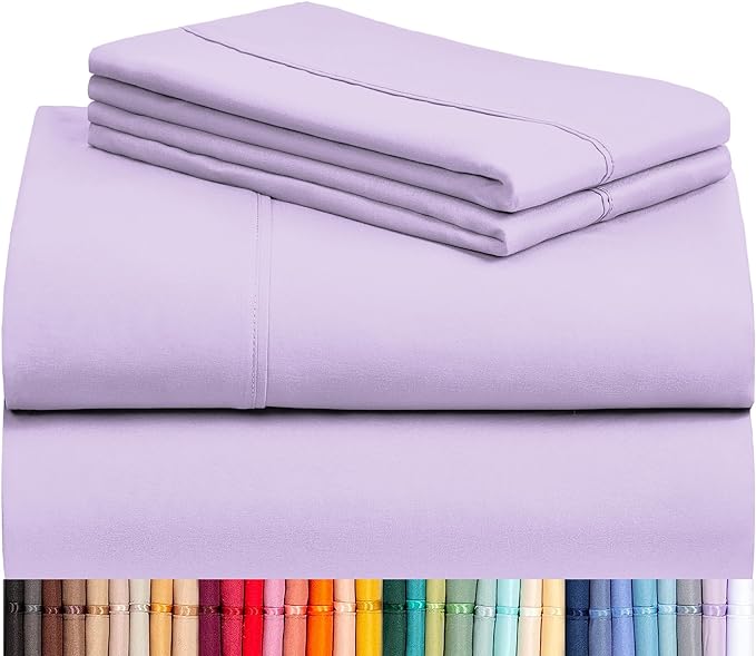 LuxClub 4 PC King Sheet Set, Breathable Luxury Bed Sheets, Deep Pockets 18" by LuxClub