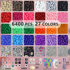 LIS HEGENSA 6300 Pcs DIY Childrens Crafts Beads Friendship Bracelet Kit - Image 3