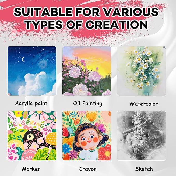 ESRICH 5x7 Small Canvases for Painting, 60 Pack Mini Canvas Boards for Painting - Image 4
