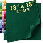 Felt Fabric Sheet 18 x 18 Inch, 1.6mm Thick | Soft and Flexible Nonwoven by MIGLORIA