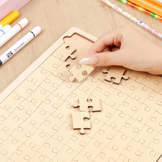 Mr. Pen- Blank Wooden Puzzle, 24 Pieces, 11.8" x 8.8" | Wooden Blank Puzzles to - Image 7