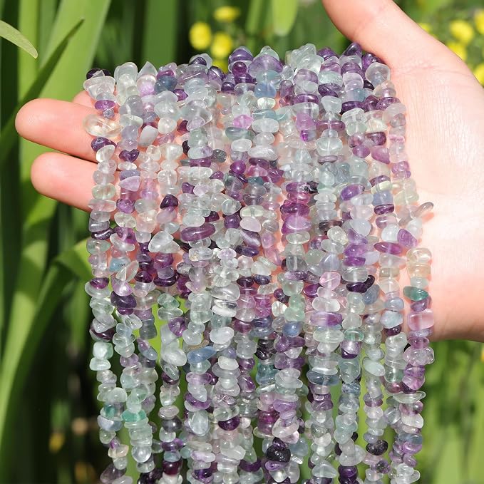400pcs Natural Chip Stone Beads - Image 5
