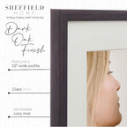 Sheffield Home 9 Piece Gallery Wall Frame Set, 11x14 Inch, Dark Oak - Image 4