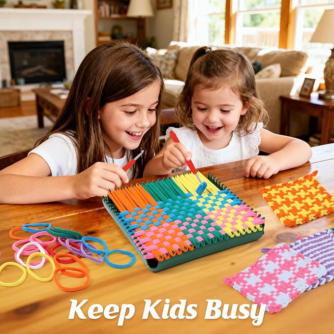 IQKidz Weaving Loom Kit for Girls Ages 8-12, DIY Arts and Crafts for Kids and - Image 3