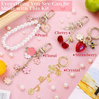 Wurosi 945 Pcs Bag Charm Kit, Charms Lip Gloss Keychain Making Kit, Beaded - Image 4