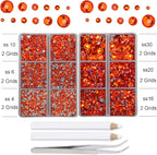 10000Pcs 2-Boxes Mixed Size Hot Fix Round Crystals Gems Glass Stones Hotfix - Image 3