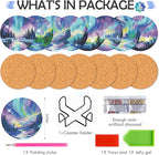 Sitsink Northern Lights Diamond Painting Coasters - Image 2
