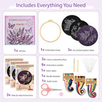 Uniartfy 3 Sets Hand Embroidery Starter Kits - Image 2