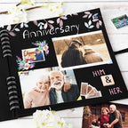 Bstorify 10 x 10 Inches Scrapbook Album 70 Pages Black Thick Kraft Paper Corner - Image 7