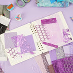 160 Sheets Textured Scrapbook Paper and Mesh Fabric Assorted Set, 10 Color - Image 7