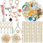 VioraWhite 457 Pcs Charms Lip Gloss Keychain Making Kit DIY Keychains Kit by VioraWhite
