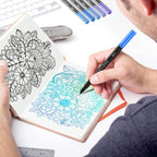 Blue Markers, 12 Pack Dual Brush Pens Drawing Markers - Image 4