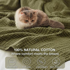 100% Cotton Muslin Blanket Large 50" x 70", Breathable and Lightweight Cotton - Image 4