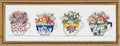 Janlynn Counted Cross Stitch Kit, Row of Teacups, By the yard by Janlynn