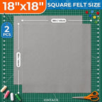 IONTACH 18" X 18" Soft Felt Sheets 1.6mm Thick | Acrylic Felt Fabric Sheets - Image 2