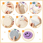 FoszaSzept Smile Punch Needle Coaster Kit, Easy DIY Mug Tufted Making Set - Image 3