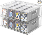 Trading Card Storage Box – Clear Large Card Organizer Holds 6400 Cards by Unknown