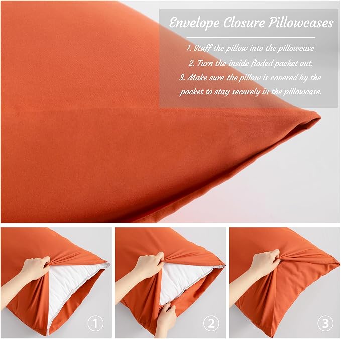 NTBAY King Pillow Cases Set of 2, 2 Pack Brushed Microfiber 20x36 Pillow Cases - Image 4