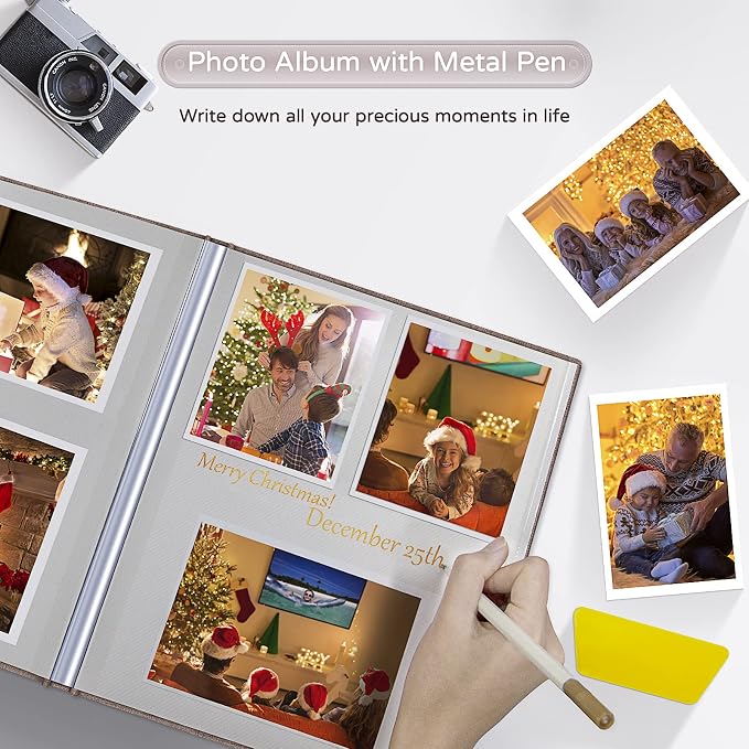 Popotop Large Photo Album Self Adhesive 4x6 5x7 8x10 Scrapbook Album DIY - Image 5