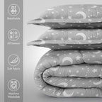 Utopia Bedding Moon Star Kids Comforter Set - Image 2
