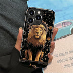 ZHEGAILIAN Case for iPhone 14 Pro, Galaxy Lion Gold Durable Shockproof Silicone - Image 5