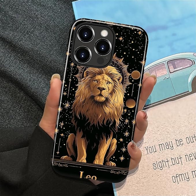 ZHEGAILIAN Case for iPhone 14 Pro, Galaxy Lion Gold Durable Shockproof Silicone - Image 5
