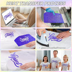 30 Pack Glitter HTV Vinyl 12" x 3FT Heat Transfer Iron On Vinyl Bundle | 30 - Image 4