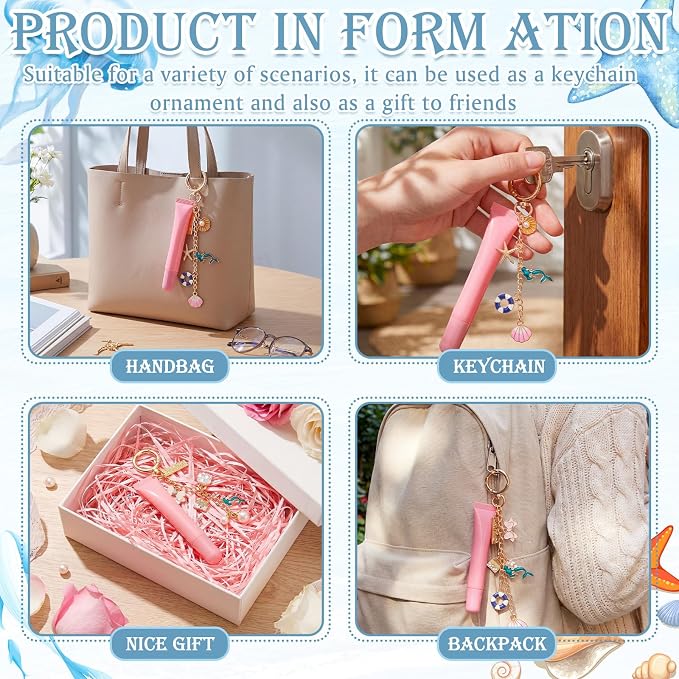 VioraWhite 457 Pcs Ocean Charms Lip Gloss Keychain Making Kit, DIY Craft - Image 5