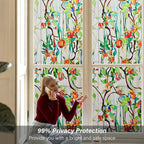 Kromapolis Window Privacy Film Stained Glass Faux 3D Rose Decorative UV Sun - Image 2
