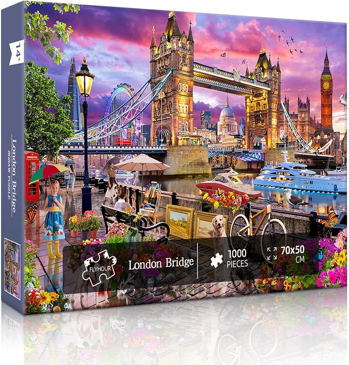 London Bridge Puzzles for Adults 1000 Pieces, Challenging Jigsaw Puzzles for - Image 3