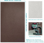 Brown Faux Leather Fabric 20"×55" Lychee Grain Upholstery Vinyl - Image 4