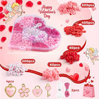 Taybonds Valentine's Day Bracelet Making Kit – Heart-Shaped Bead Box - Image 6