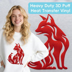 Aoder Red Heavy Duty Puff Vinyl Heat Transfer - Image 4