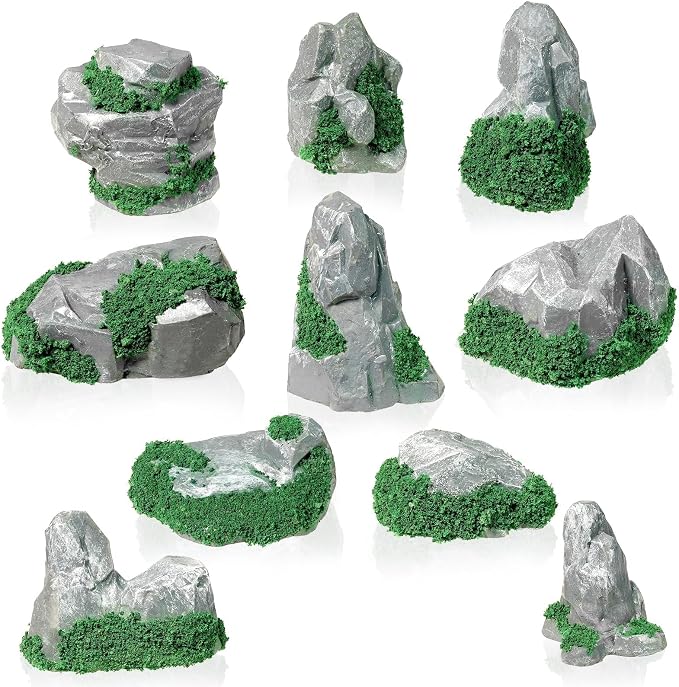 Warmtree 10 Pcs Diorama Rocks Fake Rock Miniature Stone Rock Statue by Warmtree