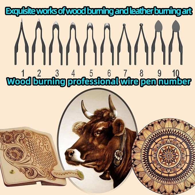 FIRElood Wood Burning Kit, Wood Burning Tips Wood Burner tip, Burning Tool Wood - Image 4