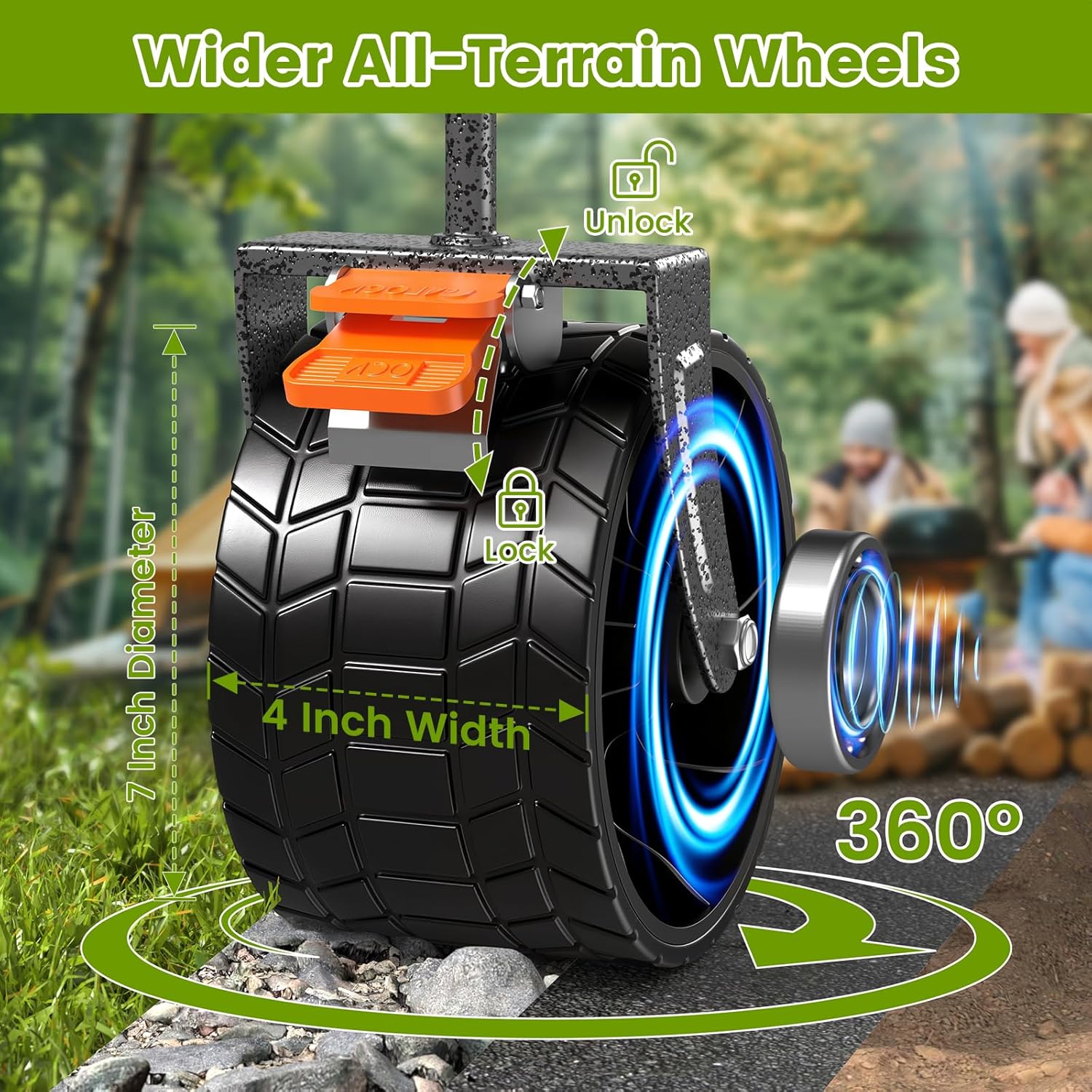 300L Collapsible Wagons Cart with Wheels Foldable, 440lbs Heavy Duty Folding Wagon, Upgraded Effortless Elegance, Foldable Wagon for Sports Beach Grocery Camping, Black & Gray