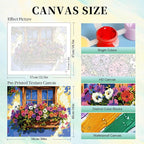 Paint by Numbers Kit for Adults, Flower Window DIY Painting Kit, 16x20 Inch | - Image 3
