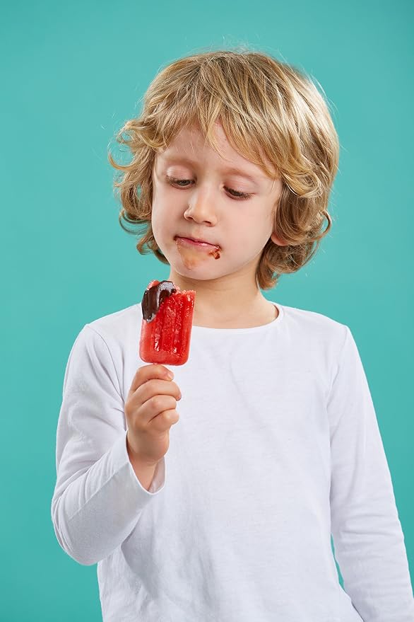 Lékué Set of 4 Stackable Popsicle Molds + Sticks & Lids, Homemade Freezer Ice - Image 2