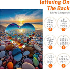 Jigsaw Puzzles for Adults 1000 Pieces, Love Pebbles Beach Puzzle, Impossible - Image 4