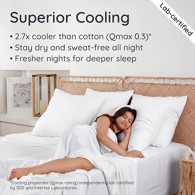 Bambaw 100% Viscose Derived from Bamboo Sheets Queen Size Deep Pocket Set – - Image 3