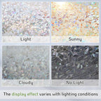 LUTE Rainbow Window Privacy Film, Stained Glass Cling, 11.8" x 78.7" | 3D - Image 8