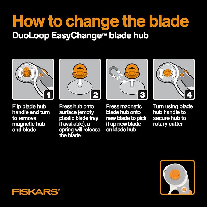 Fiskars 45mm Rotary Blade 2-Pack, Replacement Blades - Image 10