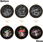 Nuberlic 3 Pack Embroidery Kit for Beginners, Mushroom Cross Stitch Kit | - Image 3