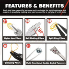 C&T 11-Piece Jewelry Plier Sets, Jewelry Making Tools Kit, Micro Jewelry Pliers - Image 5