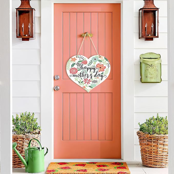 Large Size 12" Wooden Heart Ornaments to Paint, Happy Mothers Day DIY Blank - Image 3