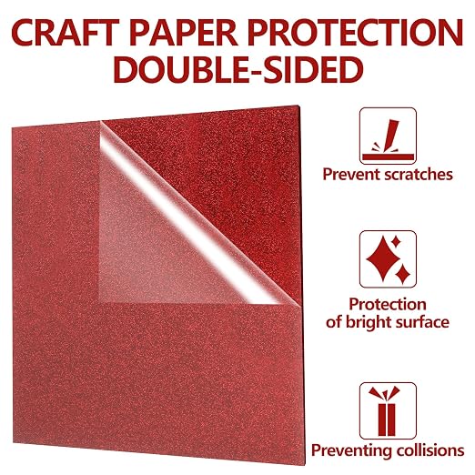 3 Pcs Glitter Red Glossy Acrylic Sheets, 7.87 x 7.87 x 1/10 Inch Laser Cutting - Image 2