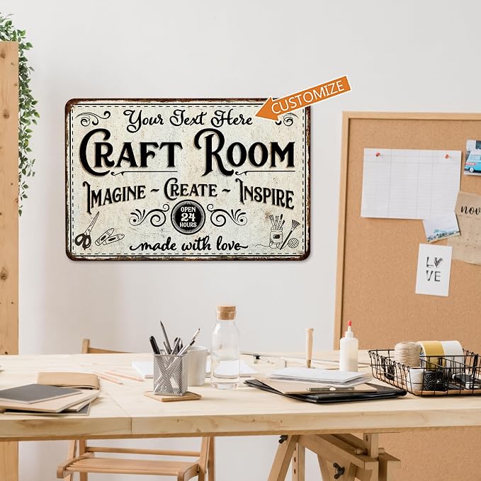 Personalized Craft Room Sign Custom Sign Art Room Décor - Image 4